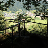 Blick von der Teufelskanzel nach Fischerbach