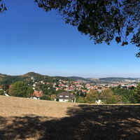 Panoramaweg mit Blick zur Wartburg und auf das Villenwiertel von Eisenach