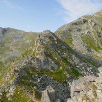 Abstieg in die Scharte