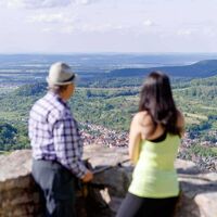 Blick von der Ruine Reußenstein