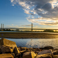 Blick auf die Rheinbrücke
