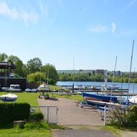 Segelclubgelände am Salzgittersee mit benachbartem Restaurant Seeterrasse