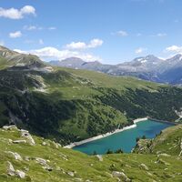 Die Almen oberhalb des Staudamms Plan d'Amont in Aussois