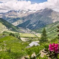 Blick vom Weg auf Saas-Fee