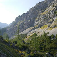 Rückblick, irgendwo von hinten oben sind wir hergekommen...