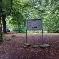 Starttafel von den VitalWegen auf dem Hube Parkplatz