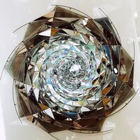 The huge vortex is made of mirror and glass