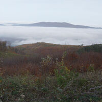 Ausblick am unmarkierter Weg Abstieg