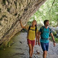 Wandern in der Engenlochschlucht in Hittisau