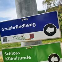 Wegmarkierung Grubbründlweg, Anger in der Oststeiermark