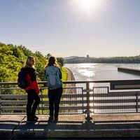 Überquerung Kraftwerk Melk