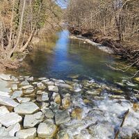 Fluss Schwechat beim Landgasthof