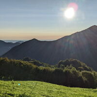 Panorama auf die unteren Lanzo-Täler beim Aufstieg zum Colle della Dieta