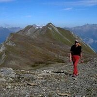 Auf den Schneeböda, mit Piz Riein © B. Steinmann
