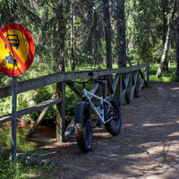 Brücke von der 15 km Runde in Hummastinvaara, Raahe