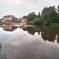 Werra-Stauwehr an der Werramühle Heringen