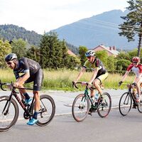 Radrennfahrer beim SuperGiroDolomiti