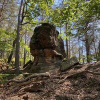 Kupferbergfelsen am Leininger Burgeweg