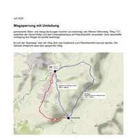 Wegsperrung mit Umleitung