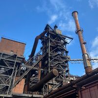 Blick auf Hochofen im Landschaftspark Duisburg-Nord