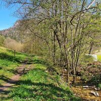 Ein Singletrail entlang des Blatnica-Bachs