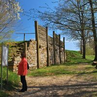 Keltenwall Creglingen- Pfostenschlitzmauer