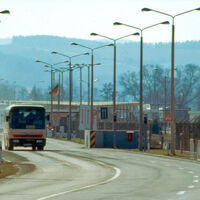 Kleiner Grenzverkehr BRD -DDR 1987 am ehemaligen Grenzübergang Teistungen