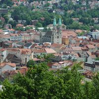 Vom Diezhäuschen aus eröffnet sich ein großartiger Blick auf Meiningen.