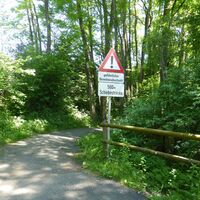 Gefahrenstelle bei Fresnach, Drauradweg