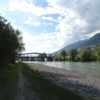 In der "Ferne" Radlacher Draubrücke