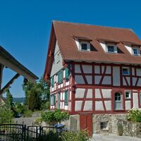 Schöne Fachwerkhäuser auf der Strecke