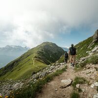 Weg auf dem Grat Richtung Foggenhorn