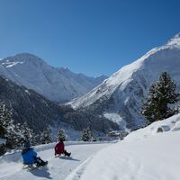 Das Ziel ist bald erreicht - Abfahrt ins Bergsteigerdorf Vent