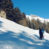 Schneeschuhtour von Aminona zur Cave du Scex