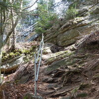 Aufstieg Burgsteinmauer