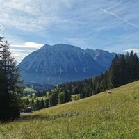 Blick zum Grimming auf dem Weg zum Lieglloch