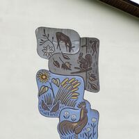 vom Künstler erstelltes Sgraffito vom Nachbarhaus
