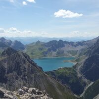 Blick vom Saulakopf zum Lünersee