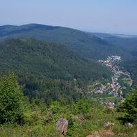 Blick auf Bad Herrenalb von der Schweizerkopfhütte