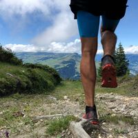 Downhill in Richtung Alp da Riein