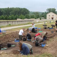 Grabungscamp im Europäischen Kulturpark Bliesbruck-Reinheim
