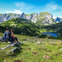 Ausblick auf den Zireiner See und das Rofan Gebirge