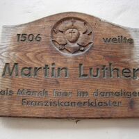 Gedenktafel am ehem. Franziskanerkloster - Arnstadt