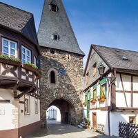 Uhrturm im Historischen Ortskern des mittelalterlichen Herrstein