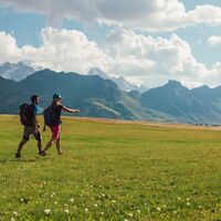 Der Sass Ciapel vom Hochplateau aus gesehen
