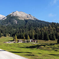 Blick auf die Gaistalalm
