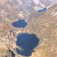 Blick auf die 3 Seen und Abschnitte des zurückgelegten Weges