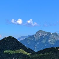 Auf dem Wieserhörndl: Im Osten die beiden Schafberge