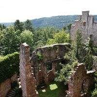 Innenhof Burgruine von oben