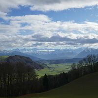 Aussicht vor Fallenbach - Gürbetaler Höhenweg